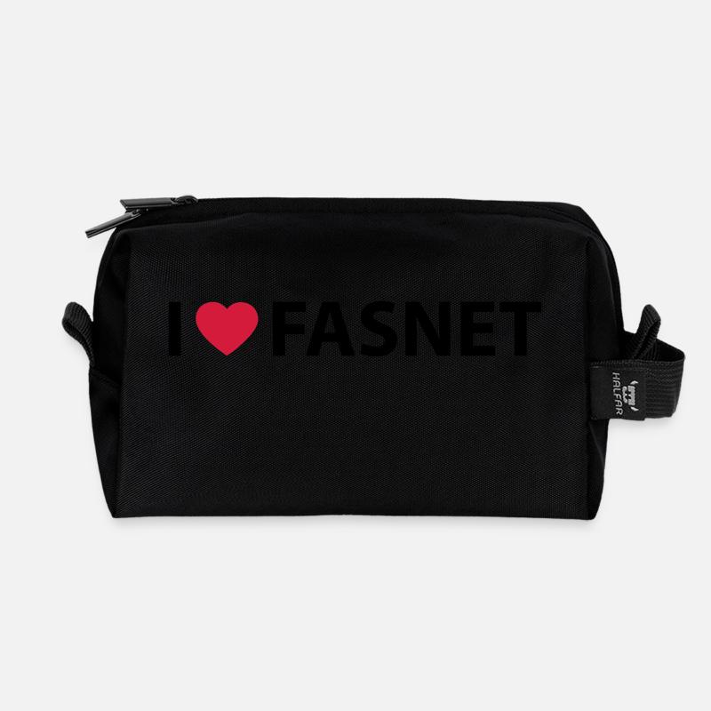 Fasnet - Recycelte Kulturtasche - Schwarz