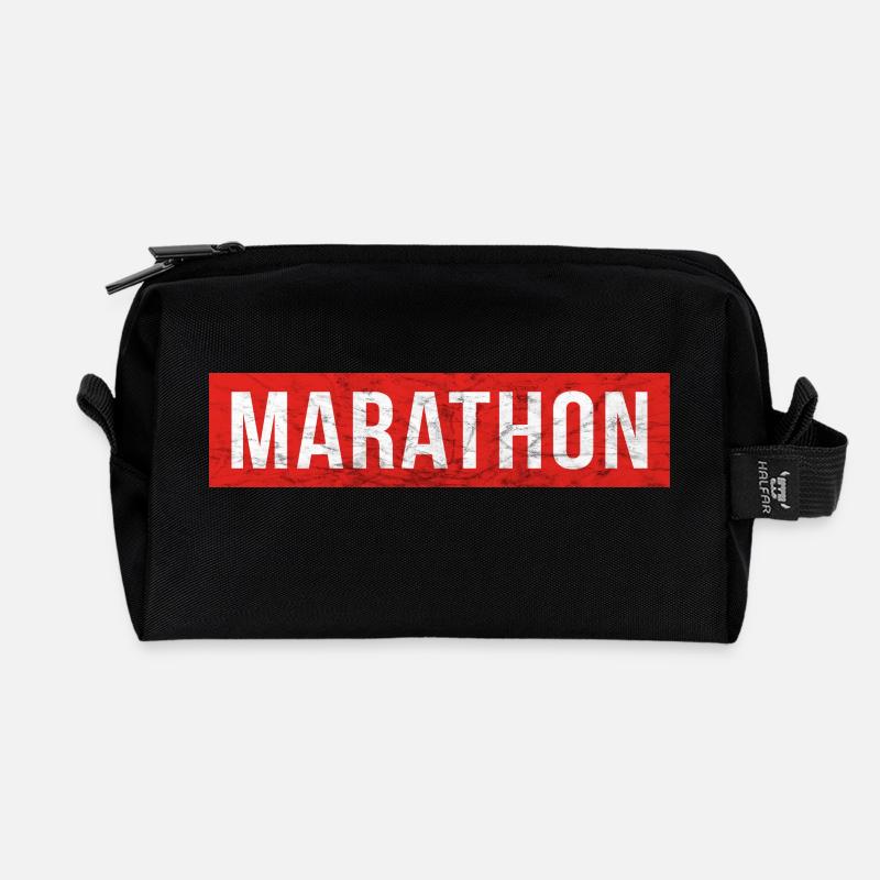 marathon - Recycled Toiletry Zip Bag - black