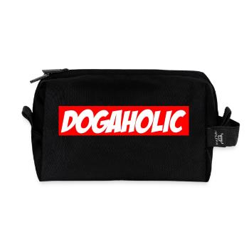 Dogaholic chiens bergers labrador t-shirt - Trousse de toilette en tissu recyclé - noir - Devant