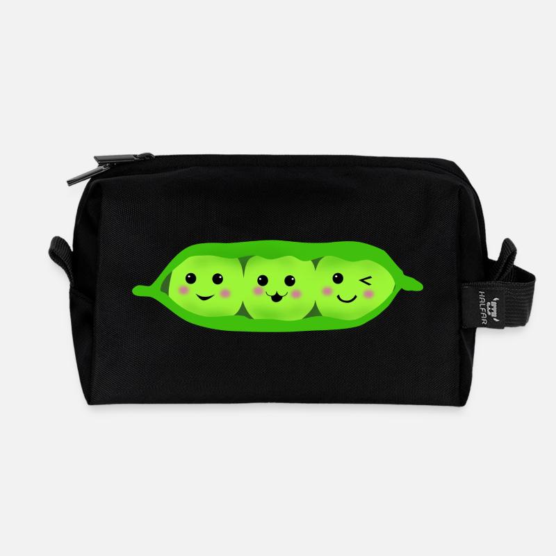 three pea in a pod - Recycelte Kulturtasche - Schwarz