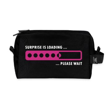 surprise is loading - Recycled Toiletry Zip Bag - black - Front