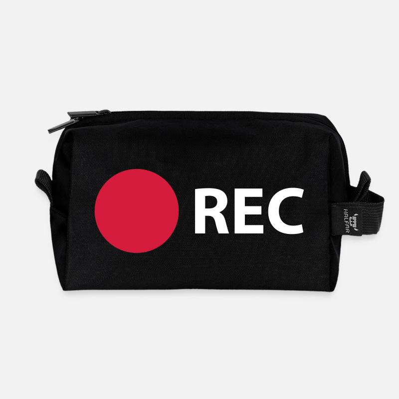 RECORD - Recycled Toiletry Zip Bag - black