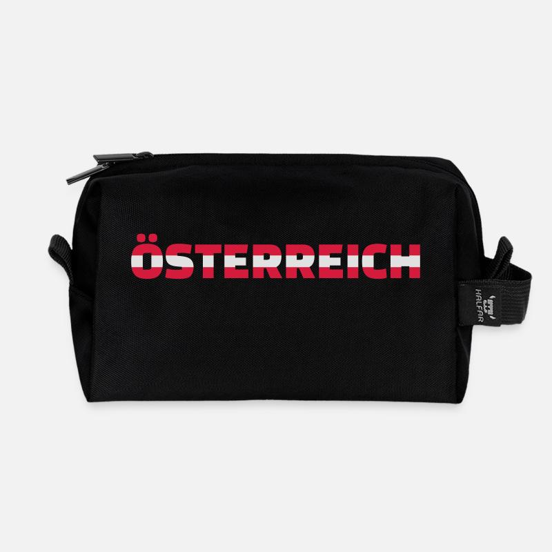 Österreich - Recycelte Kulturtasche - Schwarz
