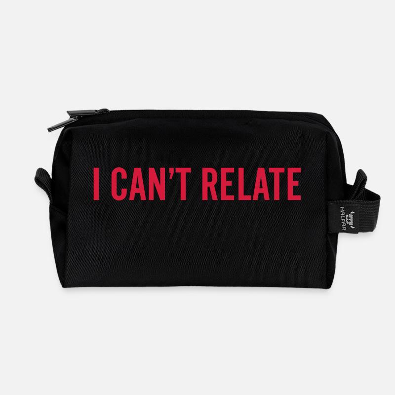 I can't relate - Recycelte Kulturtasche - Schwarz