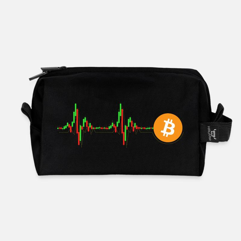 Bitcoin Chart Muster - Recycelte Kulturtasche - Schwarz