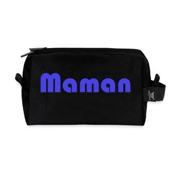 MOM. MOTHER's DAY. HAPPY MOTHER'S BIRTHDAY - Recycled Toiletry Zip Bag - black - Front