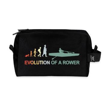 Development of a rower - Recycled Toiletry Zip Bag - black - Front