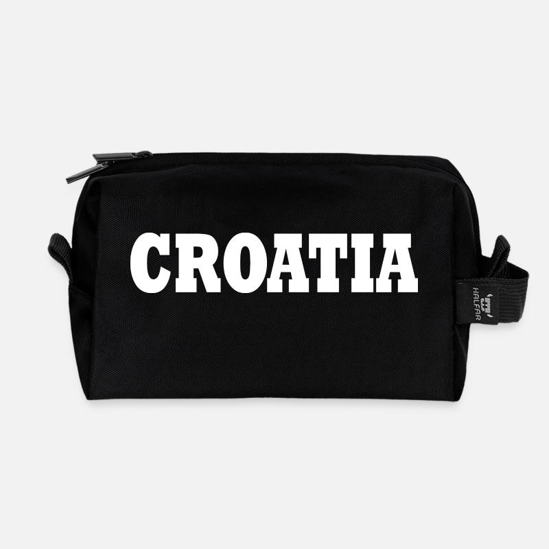 Kroatien - Recycelte Kulturtasche - Schwarz