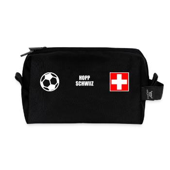 Schweiz - Recycelte Kulturtasche - Schwarz - Vorne