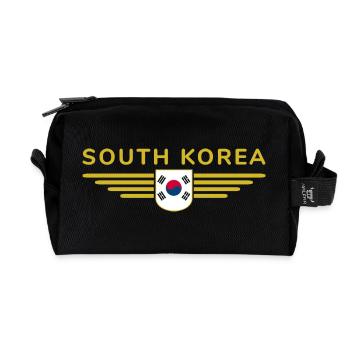 J’aime la Corée du Sud Design T-shirt Outfit - Trousse de toilette en tissu recyclé - noir - Devant