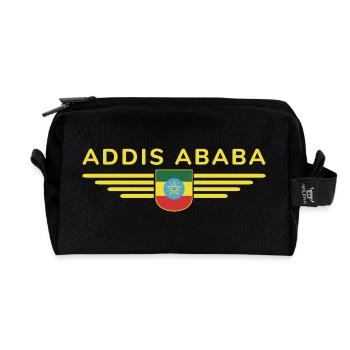 T-shirt Addis-Abeba – Style de la capitale - Trousse de toilette en tissu recyclé - noir - Devant