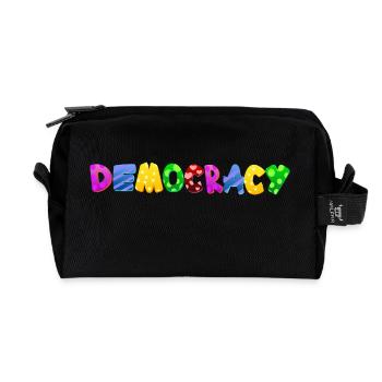 Stop AfD against right, democracy, diversity, left - Recycled Toiletry Zip Bag - black - Front