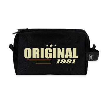 44. Geburtstag 44 Jahre Original 1981 - Recycelte Kulturtasche - Schwarz - Vorne