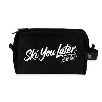 Ski You Later At The Bar - Recycled Toiletry Zip Bag - black - Front