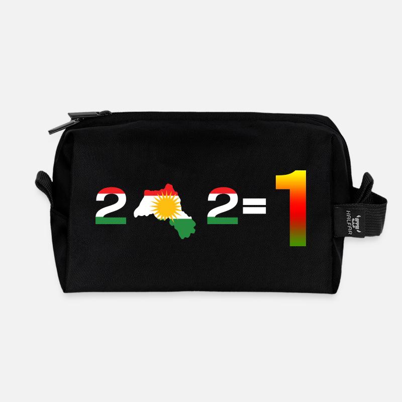 Kurdistan_2-2-_1_zusammenhalt - Recycelte Kulturtasche - Schwarz