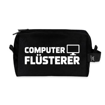 Computerflüsterer Shirt - Recycelte Kulturtasche - Schwarz - Vorne