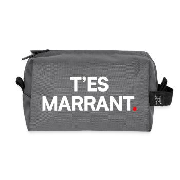 T’es marrant - Trousse de toilette en tissu recyclé - anthracite - Devant