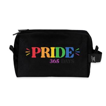 LGBT Pride Month - Pride 365 Days - Recycled Toiletry Zip Bag - black - Front
