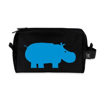 nilpferd - Recycelte Kulturtasche - Schwarz - Vorne
