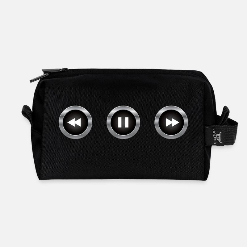 Audio-Steuertasten - Recycelte Kulturtasche - Schwarz