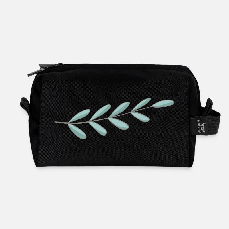 Zweig - Recycelte Kulturtasche - Schwarz