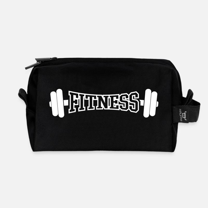 Fitness - Recycelte Kulturtasche - Schwarz