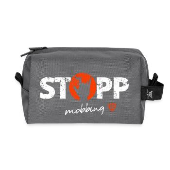 Stoppt Mobbing 5 - Recycelte Kulturtasche - Anthrazit - Vorne