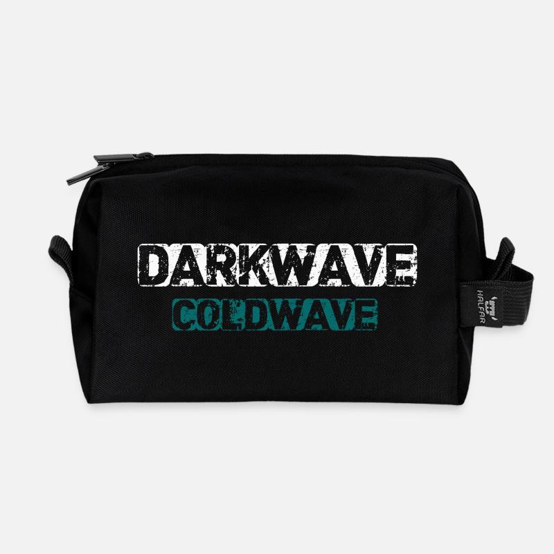 Darkwave Coldwave - Recycled Toiletry Zip Bag - black