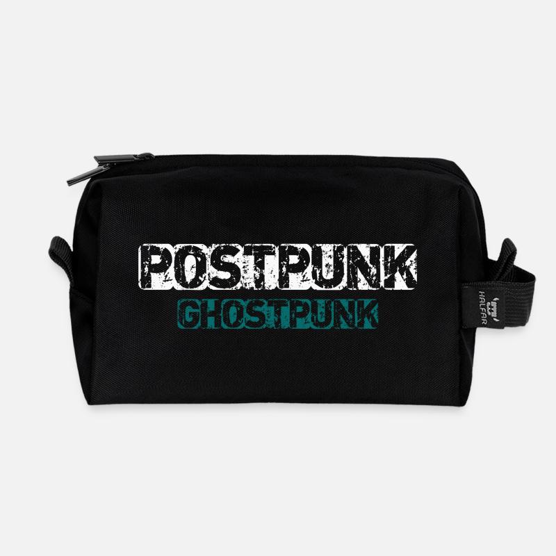 Postpunk Ghostpunk - Recycled Toiletry Zip Bag - black