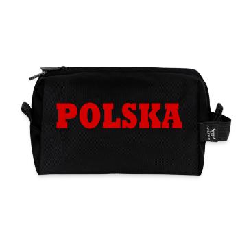 POLEN POLNISCHE FLAGGE - Recycelte Kulturtasche - Schwarz - Vorne