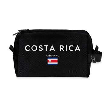 Costa Rica Flagge, Costa Rica Stolz - Recycelte Kulturtasche - Schwarz - Vorne