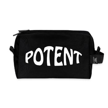 POTENT - Recycelte Kulturtasche - Schwarz - Vorne