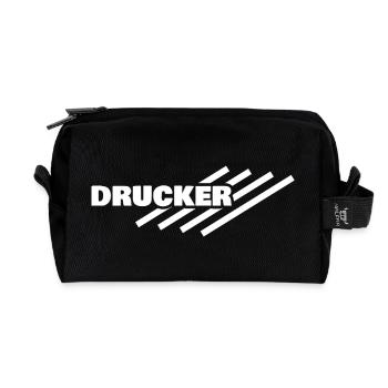 Beruf Drucker - Recycelte Kulturtasche - Schwarz - Vorne