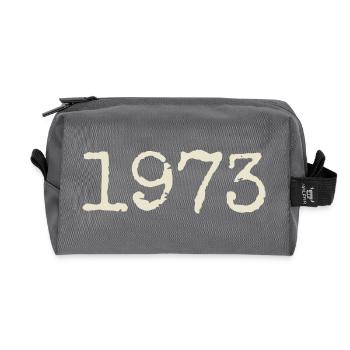 1973 Birthday Gift - Awesome since 1973 - Recycled Toiletry Zip Bag - anthracite - Front