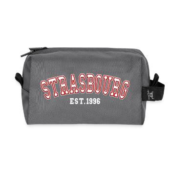 Strasbourg Est. 1996 - Recycled Toiletry Zip Bag - anthracite - Front