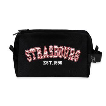 Strasbourg Est. 1996 - Recycled Toiletry Zip Bag - black - Front