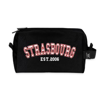 Strasbourg Est. 2006 - Recycled Toiletry Zip Bag - black - Front
