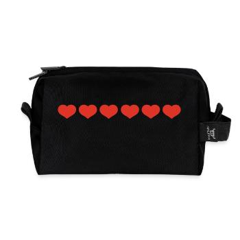 love - Recycelte Kulturtasche - Schwarz - Vorne