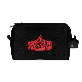 jurte_red - Recycelte Kulturtasche - Schwarz - Vorne