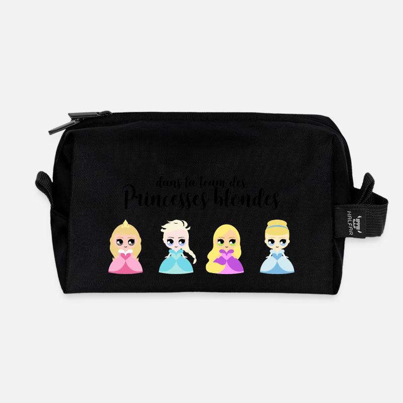 Team Blonde Princesses - Recycled Toiletry Zip Bag - black
