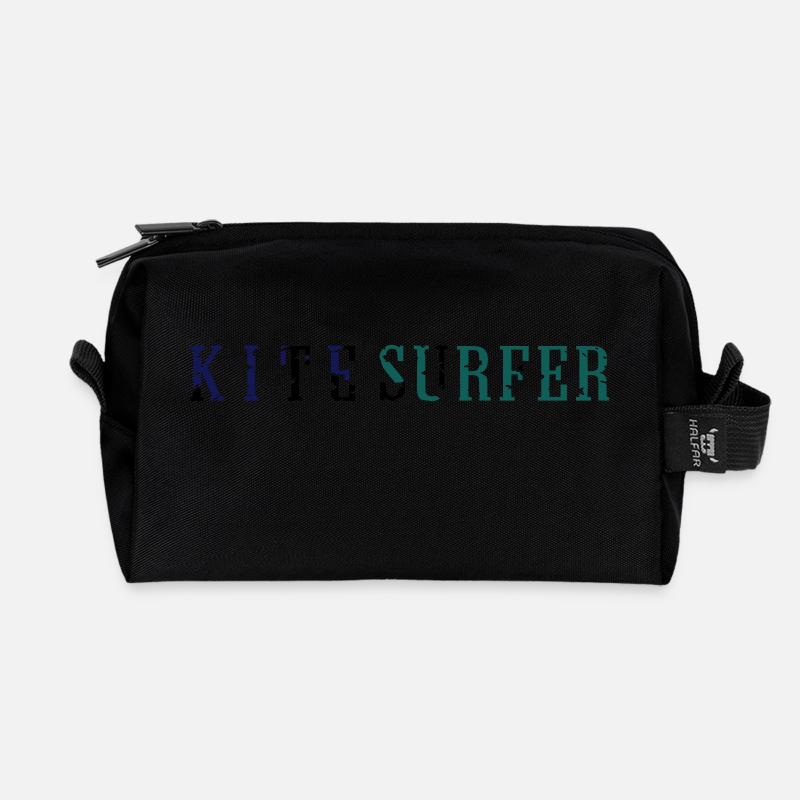 kitesurfer_vec_3 de - Recycelte Kulturtasche - Schwarz