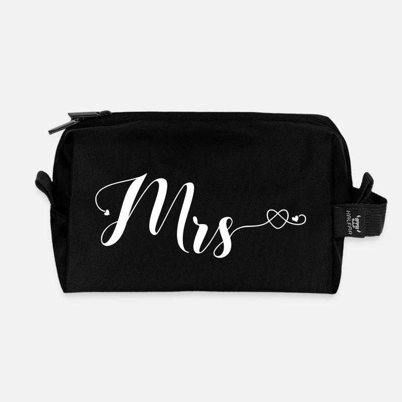 mrs_heart_12 - Recycelte Kulturtasche - Schwarz