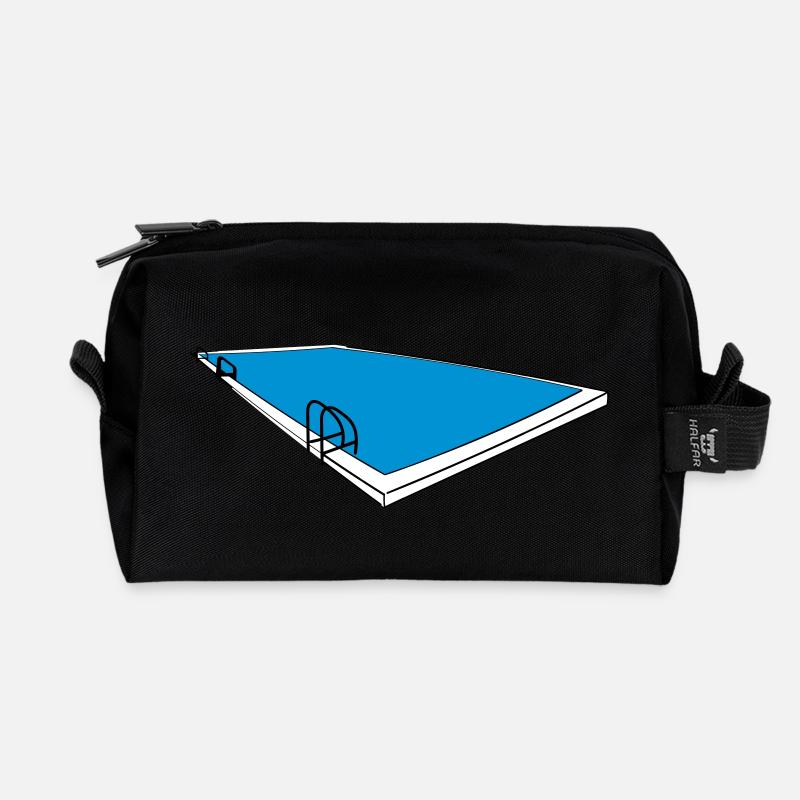 swimmingpool - Recycelte Kulturtasche - Schwarz