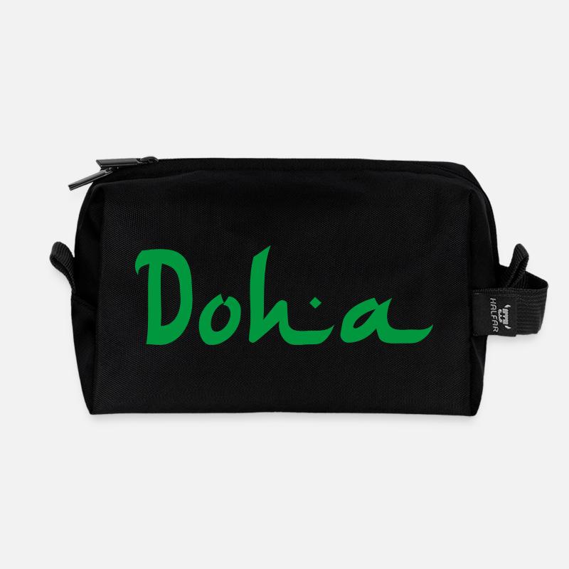 DOHA - Recycelte Kulturtasche - Schwarz