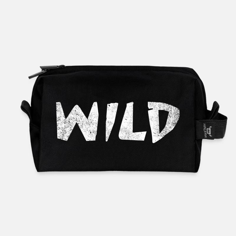 WILD! - Recycelte Kulturtasche - Schwarz