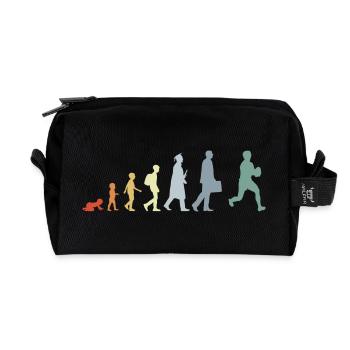 Vintage Rugby Evolution - Recycled Toiletry Zip Bag - black - Front