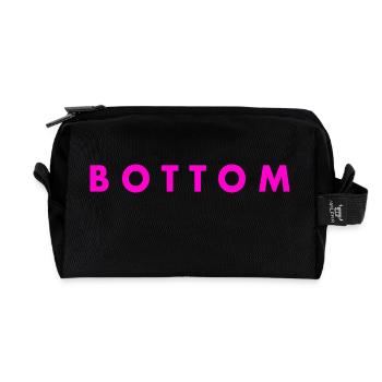 Bottom - Recycled Toiletry Zip Bag - black - Front
