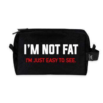 Bold Text Quote T-Shirt Design - Recycled Toiletry Zip Bag - black - Front