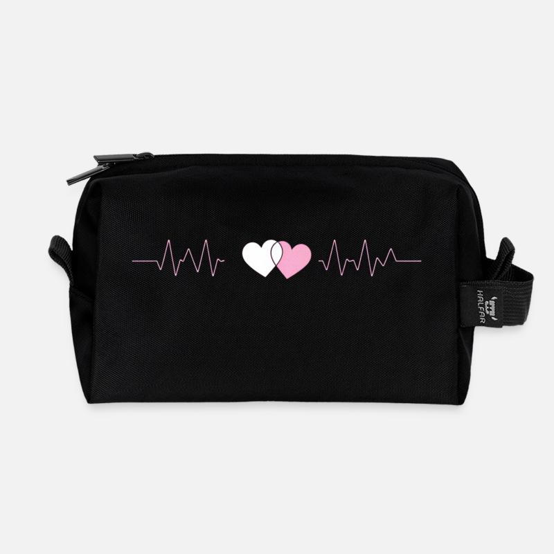 Pulsation synchronisée - Trousse de toilette en tissu recyclé - noir