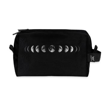 Phases de la lune - Trousse de toilette en tissu recyclé - noir - Devant